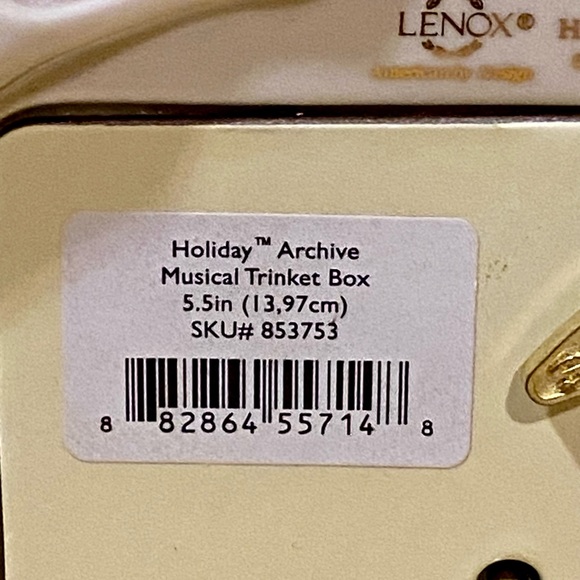 BNIB LENOX HOLIDAY ARCHIVE MUSICAL TRINKET BOX - Picture 13 of 14
